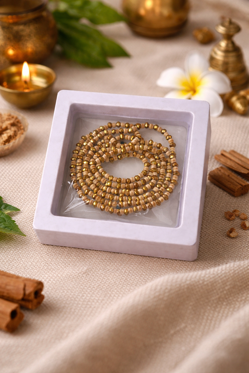 Tulsi Mala – Divine Beads for Spiritual Healing, Peace & Protection | Handcrafted